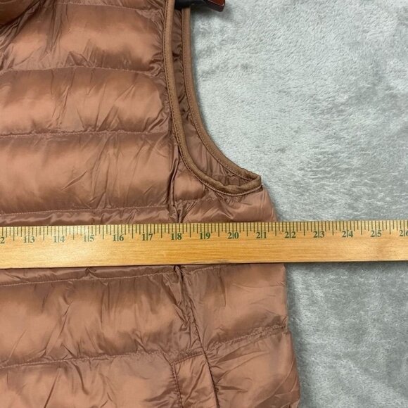 32 Degrees Heat XL Brown Puffer Vest Nylon Shell Zip Front Quilted Lightweight d - Picture 4 of 7